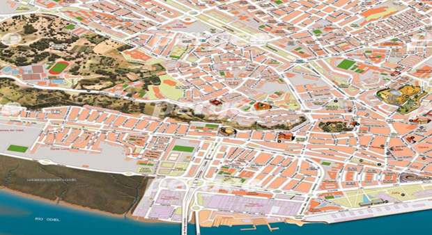 Mapa de análisis de ubicación para centro Green Wash en Venezuela